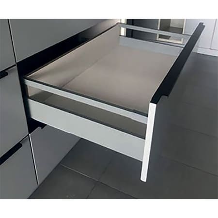 Dtc 16in Length Gray Side Rail for Double Wall Drawer System - Sold per Pair HT1004S400 + HT1003J